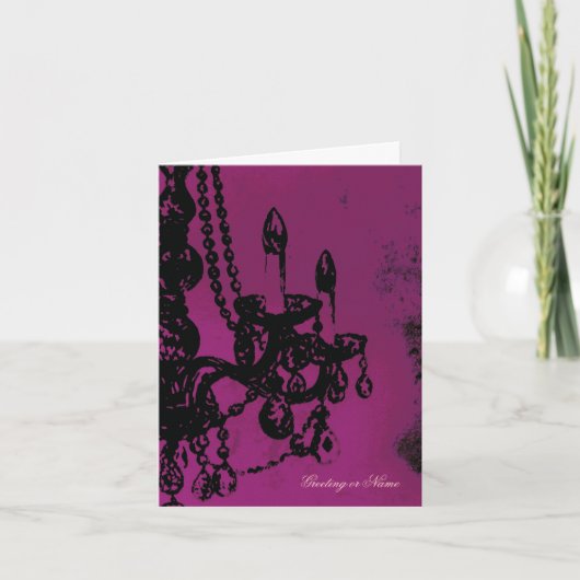 Chandelier Glamor ~ Grey / Carte de note (Devant)