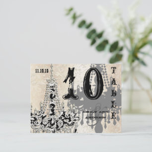 Chandelier Gold Silver Playbill Table Number Kaart