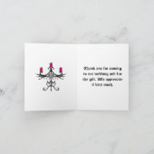 Chandelier gothique chic merci mariage (Intérieur)