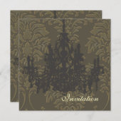 Chandelier, invitations de mariage (Devant / Derrière)