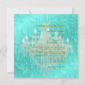 Chandelier, invitations de mariage (Dos)