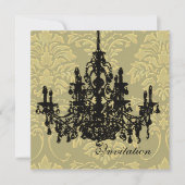 Chandelier, invitations de mariage (Devant)