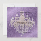 Chandelier, invitations de mariage (Dos)
