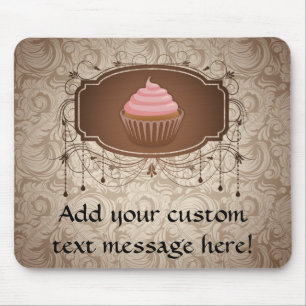 Chandelier Lijst Cupcake Pink en Brown Damask Muismat
