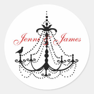 Chandelier Mariage Favoriser Stickers
