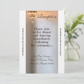 Chandelier Mason Jar, carte de réception 3,5 x 7 (Debout devant)