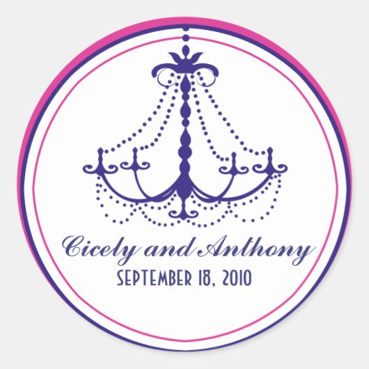 Chandelier Monogramme Sticker (Devant)