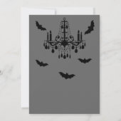 Chandelier noir et Faire-part de mariage chauves-s (Dos)