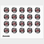 Chandelier rétro ~ Stickers (Feuille)