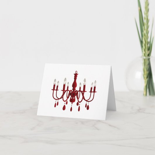 Chandelier rouge ~ Cartes / Invitations (Devant)