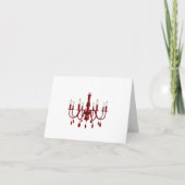Chandelier rouge ~ Cartes / Invitations (Dos)