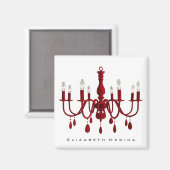 Chandelier rouge ~ Magnet (Recto/Verso)