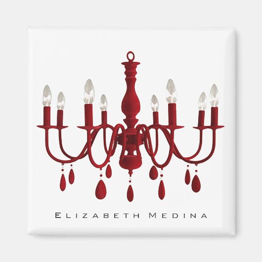 Chandelier rouge ~ Magnet (Devant)