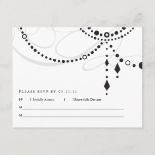 Chandelier RSVP-kaart RSVP Kaartje