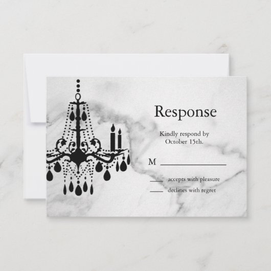 Chandelier RSVP op Marble (Voorkant)