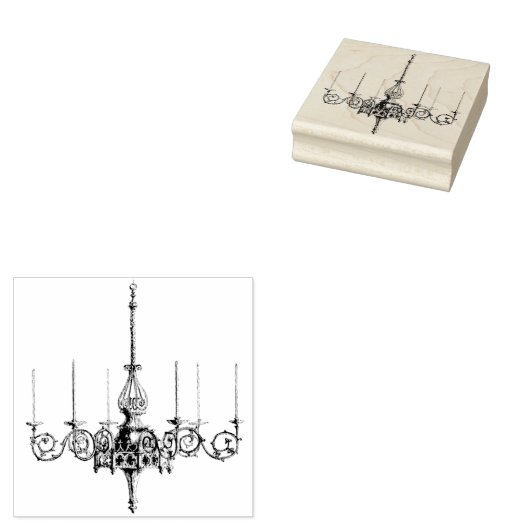 Chandelier  Rubber Art Stamp Rubberstempel (Gestempeld)