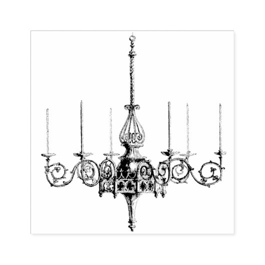 Chandelier  Rubber Art Stamp Rubberstempel (Afrduk)