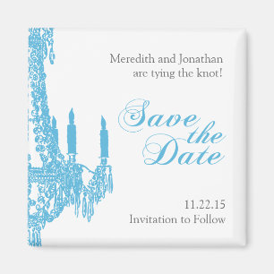 Chandelier Save the Date Magnet Magneet