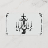 Chandelier vintage Mariage Cartes de Place (Dos)