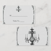 Chandelier vintage Mariage Cartes de Place (Devant / Derrière)