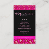 Chandelier Visitekaartje Leopard Animal Pink (Achterkant)