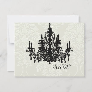 Chandelier Wedding RSVP vereist 5x7 uitnodigen Kaartje