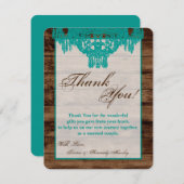 Chandelier Western Rustic 4x5 PLAT Carte de remerc (Devant / Derrière)