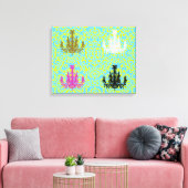 Chandeliers de coco ~ Toile enveloppée .75" Épais (Insitu(Salon))