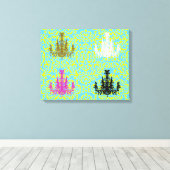 Chandeliers de coco ~ Toile enveloppée .75" Épais (Insitu (Plancher de Bois))