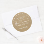 Chandelle artisanale Kraft Papier Look Étiquette (Enveloppe)