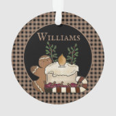 Chandelle de campagne primitive et bonbons Nom Noë (dos)