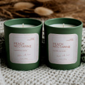 Chandelle de pêche douce Boho Lait Kraft Étiquette