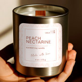 Chandelle de pêche douce Boho Lait Kraft Étiquette