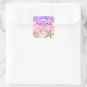 Chandelle de plage Starfish Pastel Shells Sticker  (Sac)