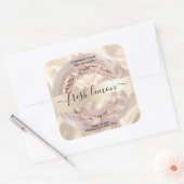 Chandelle étiquette moderne de soie rose pâle (Enveloppe)