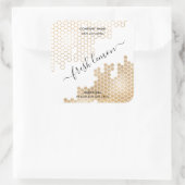 Chandelle étiquette moderne HONEYCOMB cire abeille (Sac)