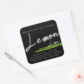 Chandelle moderne Étiquette Plain Citron noir (Enveloppe)