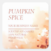 Chandelle parfumée automne Étiquette d'aquarelle m (Devant)