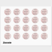 Chandelle rose maison Stickers Étiquette produit (Feuille)