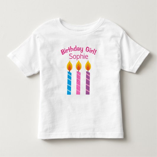 Chandelles d'anniversaire personnalisées T-shirt T (Devant)
