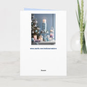 chandelles de noël carte de voeux (Dos)