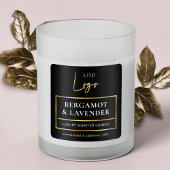 Chandle Jar Produit Étiquette Élégant Logo Noir & 