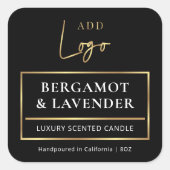 Chandle Jar Produit Étiquette Élégant Logo Noir &  (Devant)