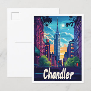 Chandler Arizona Vintage Travel Illustratie Briefkaart