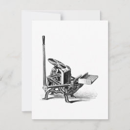 Chandler & Price Pilot letterpress wenskaart Bedankkaart
