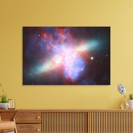 Chandra:Hubble:Spitzer X-ray:Zichtbaar:Infrarood Canvas Afdruk (Insitu (Woonkamer))