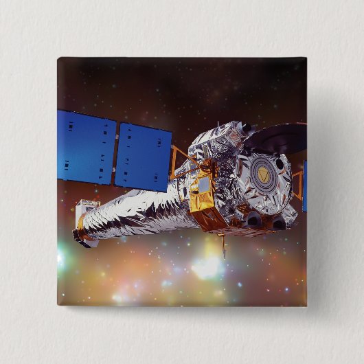 Chandra röntgenobservatorium vierkante button 5,1 cm (Voorkant)
