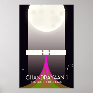 chandrayaan-1 Ruimtemissie naar de maan Poster