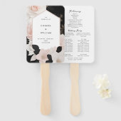 Chanel-geïnspireerd luxe huwelijksprogramma handwaaier (Voorkant en achterkant)