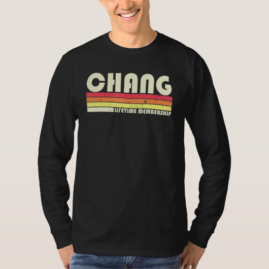 Chang Surname Retro  80-90-jarige Reuni T-shirt (Voorkant)